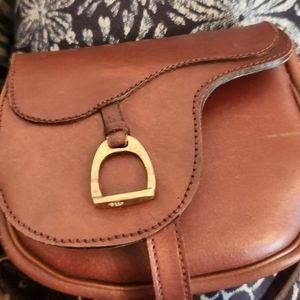 GUCCI-style leather saddle bag-vintage